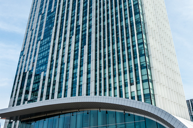 torre europarco, eurosky business, roma, decoral, decoral group, verniciatura, alluminio, frangisole