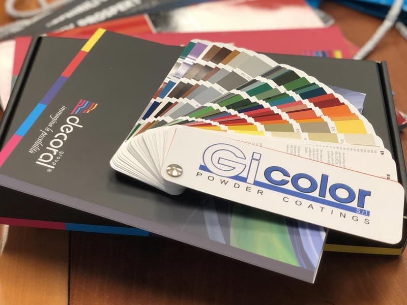 mazzette ral gicolor, verniciatura alluminio per architettura, colori dell'architettura