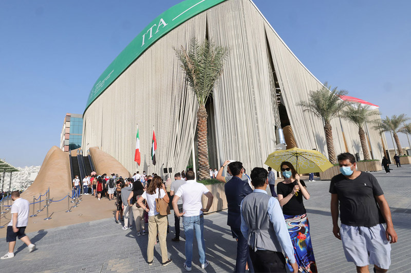 padiglione italia, expo dubai 2020, padigliolne italia taglio nastro dubai