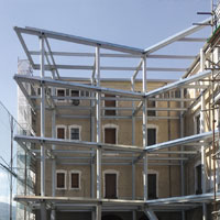 costruzione del nuovo volume dei soggiorni di piano