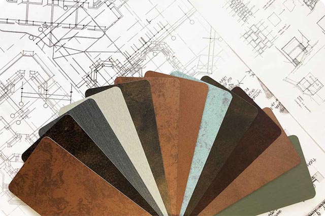 campionario colori finiture interior design, campionario colori finture per contract